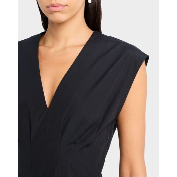 Rag & Bone Women's Black Ines Cotton Poplin Sleeveless Maxi Dress Size 8 NWOT - Picture 5 of 15